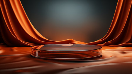 Abstract scene podium mockup. Award ceremony concept. 3d renderの素材