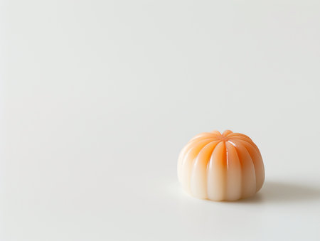 Japanese confectionery on a white background with space for text.の素材
