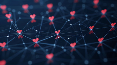 Abstract polygonal space low poly dark background with connecting dots and lines. Connection structure. 3d renderingの素材