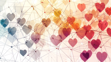 Abstract polygonal space low poly dark background with connecting dots and lines. Connection structure.の素材