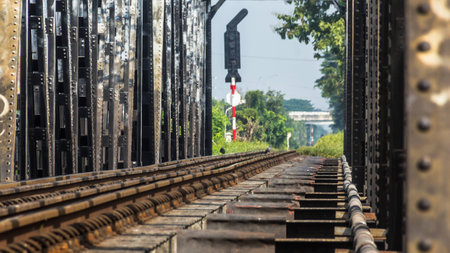 The Railroad in Thailand Asia travel.の写真素材