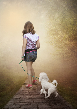 On the walkの写真素材