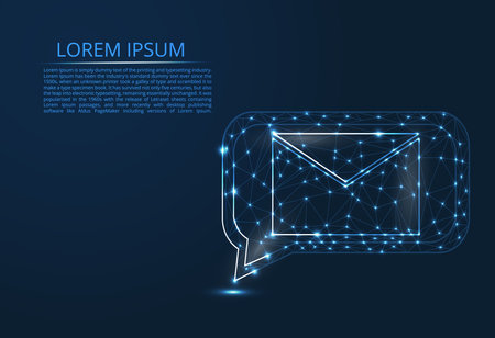 Abstract image of e-mail. Mail, Letter, email, other concept illustration space, universeのイラスト素材