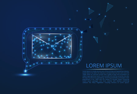 Abstract image of e-mail. Mail, Letter, email, other concept illustration space, universeのイラスト素材