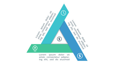 Pyramid with 3 elements, infographic template for web, business, presentations, vector illustration.