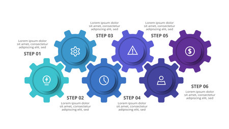Creative concept for infographic with steps, options, parts or processes.のイラスト素材