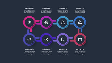 Creative concept for infographic with steps, options, parts or processes.のイラスト素材