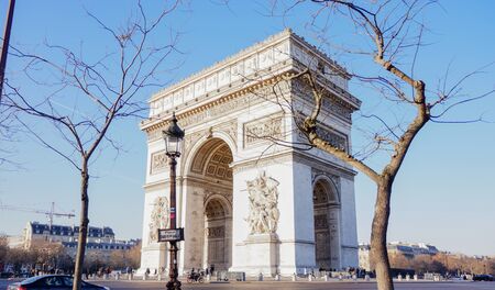 Triumphal arch Parisのeditorial素材