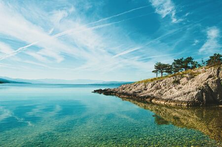 beautiful panorama of the bay at adriatic seaの写真素材