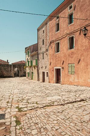 mediterranean street suny dayの写真素材