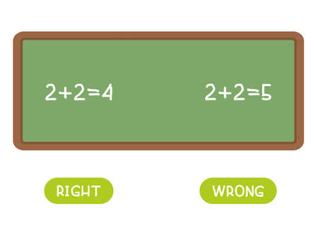 Vector of RIGHT and WRONG antonyms word - ID:1-158253552 - Royalty Free ...