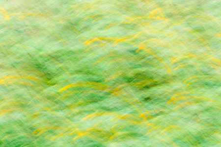 Blurred background with nature colors of yellow & green obtained by intentional camera movement.
