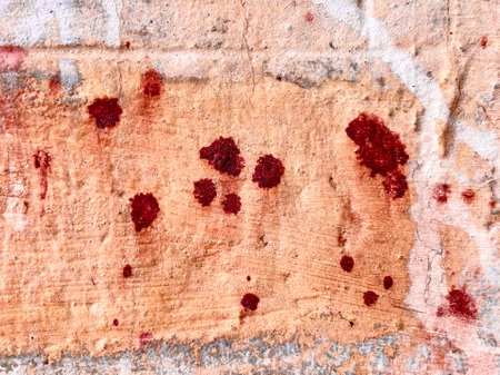 Weathered wall closeup shot showing colors & texture.の写真素材