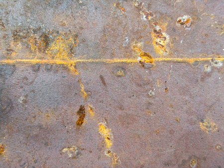 Rusty metal texture with abstract grunge patterns, suitable for background or overlay.