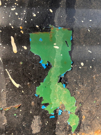 A green and blue surface with a green line on itの写真素材