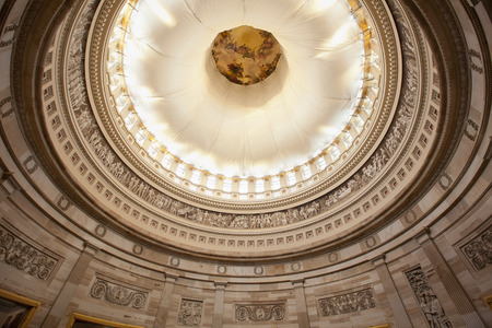 U.S. Capitol Rotunda ceiling in Washington D.C.のeditorial素材