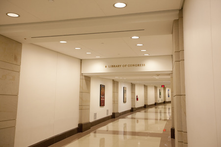 WASHINGTON D.C. - MAY 23 2014: The underground tunnel connecting the U.S. Capitol Building to the Library of Congress.のeditorial素材