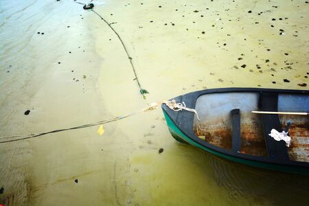 row boat float on the seaの写真素材