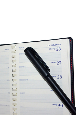 Pen with notebook, diary, organizerの写真素材