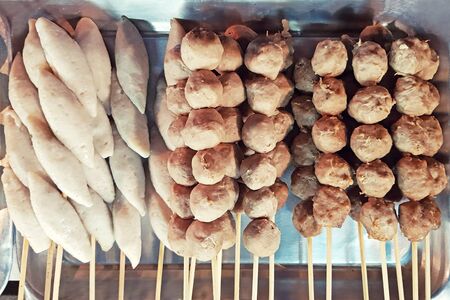 grilled meatballsの写真素材