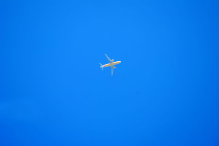 The aircraft in the sky