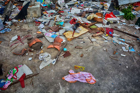Destroy building, Earthquake effect, collapse building, crumble buildingのeditorial素材