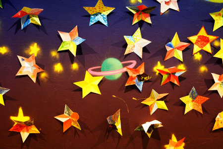 Stars and the universe made of paper
