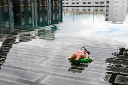 BANGKOK - JULY 5:A model from Fat Japanese Celebrities (Naomi Watanabe) Swim and sun bath at the...