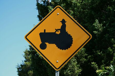 an image of a Tractor Signの写真素材