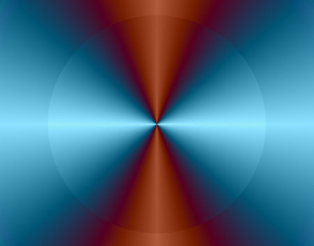 blue and copper converging fractal backgroundの写真素材