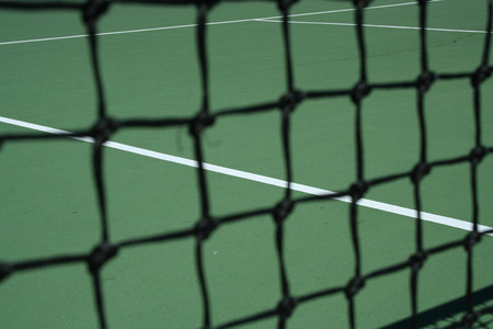 Tennis Court Net focus on the courtの写真素材