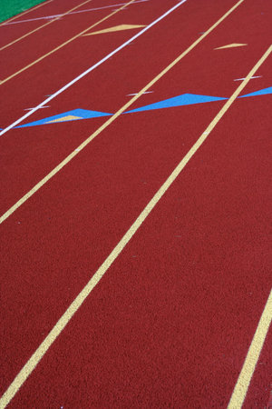 Some red Lanes from a Running track