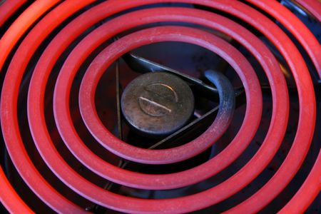 Red Hot Electric stove coilsの写真素材