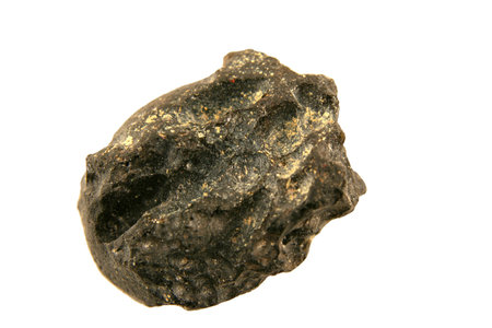 Isolated stone Meteorite macro