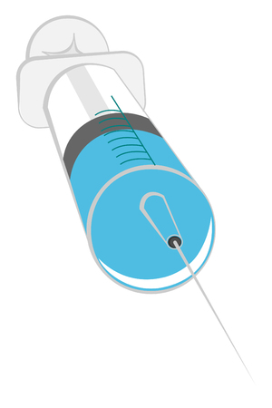 A Isolated syringe with medicineのイラスト素材
