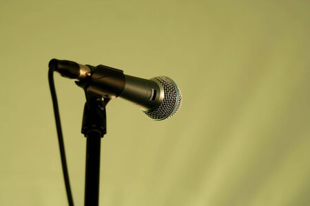 A  Microphone on a standの写真素材