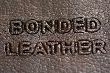 A Bonded leather tagの写真素材