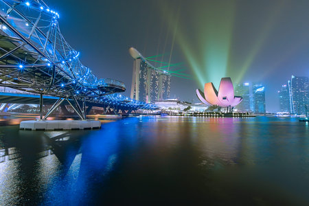 laser show at singaporeのeditorial素材