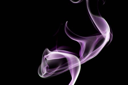 smoke on black background. the smoke is white background is black.の写真素材