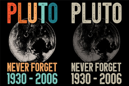 Pluto Never Forget 1930-2006 Graphicのイラスト素材