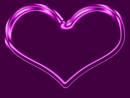 Purple Heart on a purple backgroundの写真素材