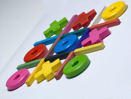 Naughts and crosses a childhood gameの写真素材