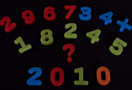 Next year 2010 on blackの写真素材