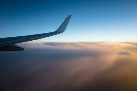 airplane wingの写真素材