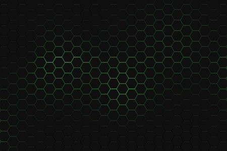 abstract Digital futuristic honeycomb background design metalic look