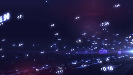 big data visualization, grid data driven technology futuristic digital background Social network or business analytics representationの写真素材