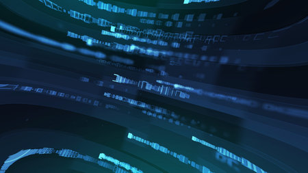 big data visualization, grid data driven technology futuristic digital background Social network or...