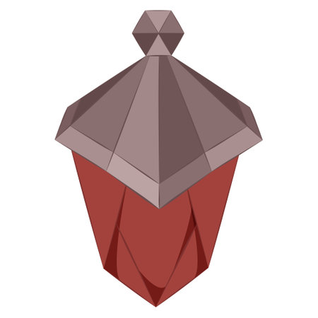 A origami acorn folding paper style for decoration vector illustration in color versionのイラスト素材