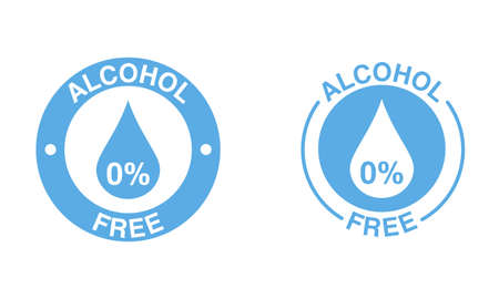 Alcohol free icon symbol on white background. Vectorのイラスト素材