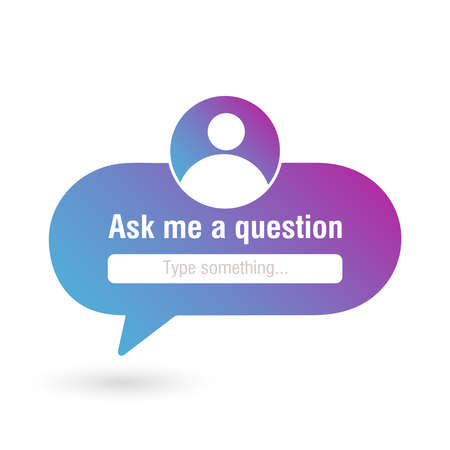Ask me a question vector banner. User interface window. Vectorのイラスト素材